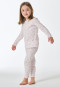 Pyjamas long double rib heart off-white - Kids Nightwear