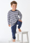 Pigiama lungo con polsini a righe blu scuro - Nightwear per bambini