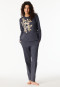 Lange pyjama bloemen grafiet - Comfort Interlock