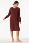 Nachthemd langarm Interlock wärmend burgund - Selected Premium Warming