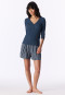 Shirt langarm Doppelripp Druckknöpfe deep blue - Mix+Relax