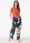 Pantaloni lunghi viscosa tessuto fiori multicolore Mix+ Relax