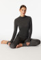 Shirt with turtleneck long-sleeve dark grey mottled - Premium Warming