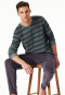 Long pyjamas terry towelling stripes mineral - Casual Nightwear