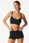 Bustier mit herausnehmbaren Pads schwarz - Unique Cotton