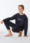 Pyjamas long sweatware cuffs navy - Teens Nightwear