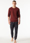 Pyjamas long pyjamas cuffs space burgundy - Family