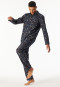 Pyjamas long flannel midnight blue print - X-Mas Family