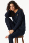 Pyjamas long cuffs heart midnight blue - Family