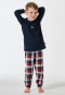 Pyjamas long cuffs check midnight blue - Family