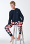 Pyjamas long cuffs check midnight blue - Family