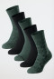 Herrensocken 2er-Pack Organic Cotton schwarz/ dunkelgrün - Fashion