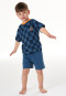 Pyjama korte smiley ruitjes atlantisch blauw - Kids Nightwear
