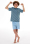 Schlafanzug kurz Ringel pacific blue - Teens Nightwear