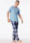 Shirt korte mouw V-hals pacific blue - Mix+ Relax
