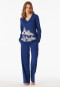 Lange pyjama palm blauw - Interlock