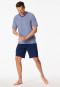 Short pyjamas striping V-neck royal - 95/5