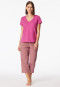 Shirt met korte mouw en v-hals fuchsia - Mix+ Relax