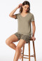 Shirt short sleeve v-neck jade - Mix+Relax
