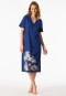 Nachthemd korte mouw interlock palmbomen blauw - Interlock