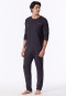 Schlafanzug lang graphit - Modern Bonded