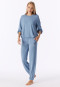 Pigiama lungo con polsini grigio-blu - Fashion casual