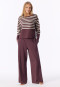 Long Pyjamas, Cocoa Brown Stripes - Casual Nightwear