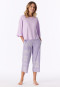 Schlafanzug 3/4-lang Interlock orchid - Modern Nightwear