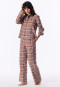 Long-Sleeved Flannel Pyjamas, Warm, Multicolor Chequered - Selected! Premium Warming