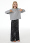 Lange pyjama met strik, grijs gemêleerd - Nightwear