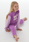 Long Pyjamas with Cuffs, Berry - Nightwear