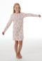 Camicia da notte a maniche lunghe con motivi floreali rosa confetto - Nightwear