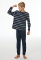 Pyjama long bleu nuit rayé - Nightwear