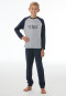 Lange pyjama met manchetten, grijs gemêleerd - Nightwear
