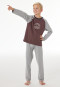 Pyjama long à manches raglan, couleur chocolat - Nightwear