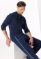 Poloshirt met lange mouwen, deep sea blue - Mix+ Relax