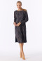 Long-Sleeve Interlock Nightshirt with Boat Neckline, Deep Sea Blue Patterned - Interlock