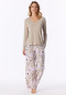 Long-Sleeve V-Neck Shirt in Bright Taupe - Mix+ Relax