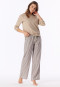 Langere broek van geweven viscose, multicolor strepen  Mix+ Relax