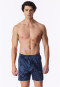 Boxershorts, set van 2, jersey, effen/met patroon, blauw - multipack boxershorts