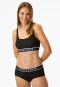 Bustier Doppelripp schwarz - Pure Rib