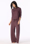 Lange broek van jerseybreisel, cacaobruin - Mix+ Relax