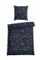 Parure de lit 2 pièces en flanelle castor « Skifahrer », bleu foncé - SCHIESSER Home