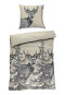Parure de lit 2 pièces en tissu « flanelle castor » avec motif de chevreuils gris - SCHIESSER Home