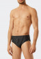 Bathing sir with zip pocket knitted fabric recycled stripes black - Nautical Casual