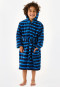 Bathrobe velour stripes dark blue - Original Classics