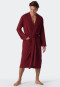 Bathrobe fine interlock burgundy - Essentials