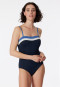 Maillot de bain bandeau bretelles variables bonnets souples avec soutien bleu nuit - Aqua Ocean Swim