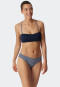 Haut de bikini bandeau rembourré bonnets souples bretelles variables bleu foncé - Mix & Match Reflections