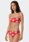 Bandeau-bikinitop gevoerd softcups verstelbare bandjes koraalrood - Mix & Match Coral Life